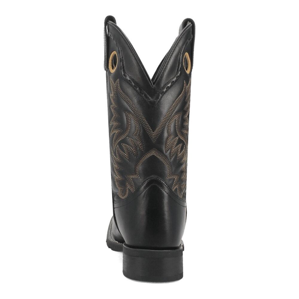 Laredo Kane Black Leather Square Toe‎ Cowboy Boots Men’s 9.5 EW NEW/NIB!! - Picture 3 of 16